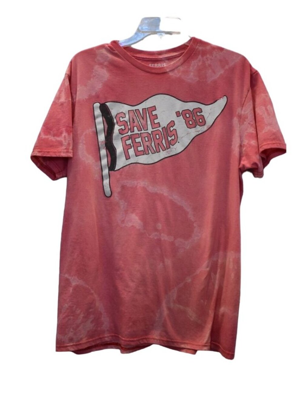 Unisex Ferris Bueller's Day Off Red Custom Bleach Dye T-shirt Size L